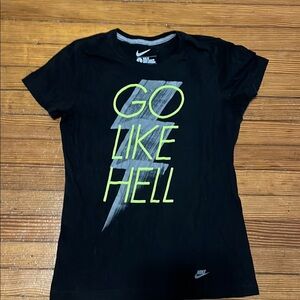 Nike Black Tee with Neon Graphic
